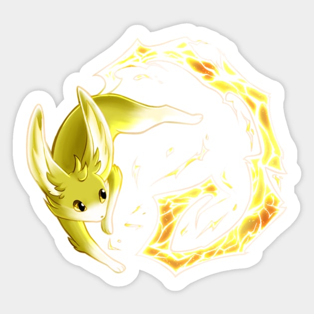 Electro Fennec Jolt Sticker by KitsuGuardian